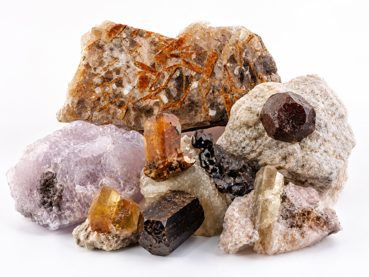 Representative rare earth element mineral specimens